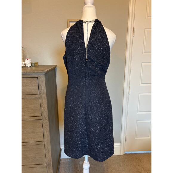 Eliza J |  Charcoal Gray  Cocktail Halter Dress | 8 - Picture 11 of 14